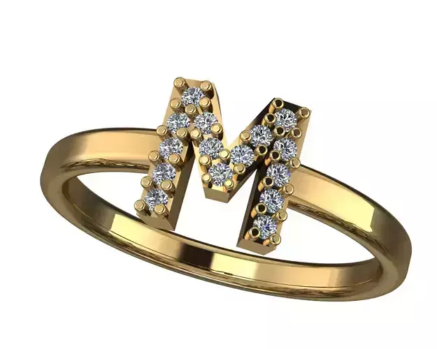 Letter M ring