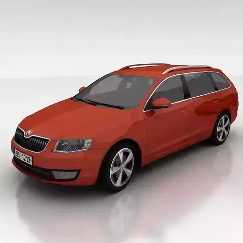 Skoda Octavia 3 Combi Low-poly 3D model
