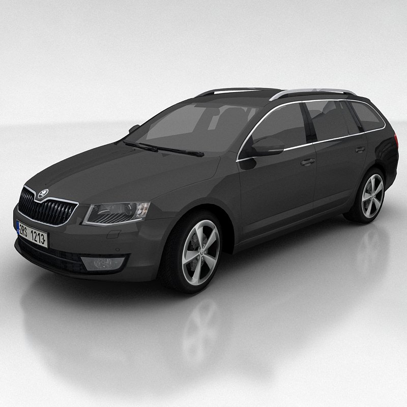 Skoda Octavia 3 Combi Low-poly 3D model_9
