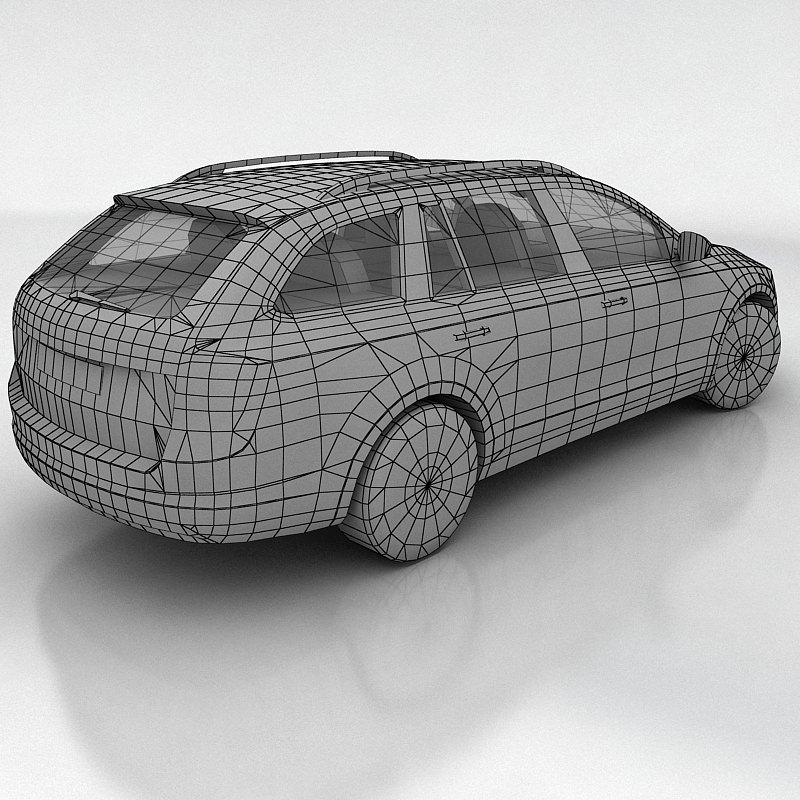 Skoda Octavia 3 Combi Low-poly 3D model_11