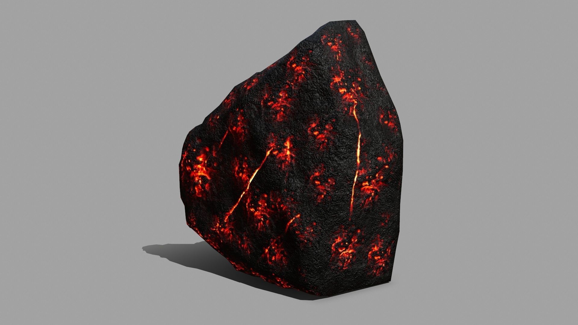 Rock Set piece of fire Low-poly 3D model_15