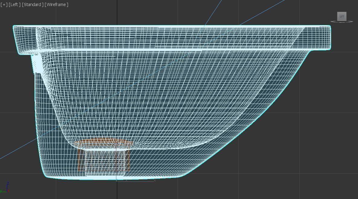 Washbasin bathroom sink with drainer 3D model_4