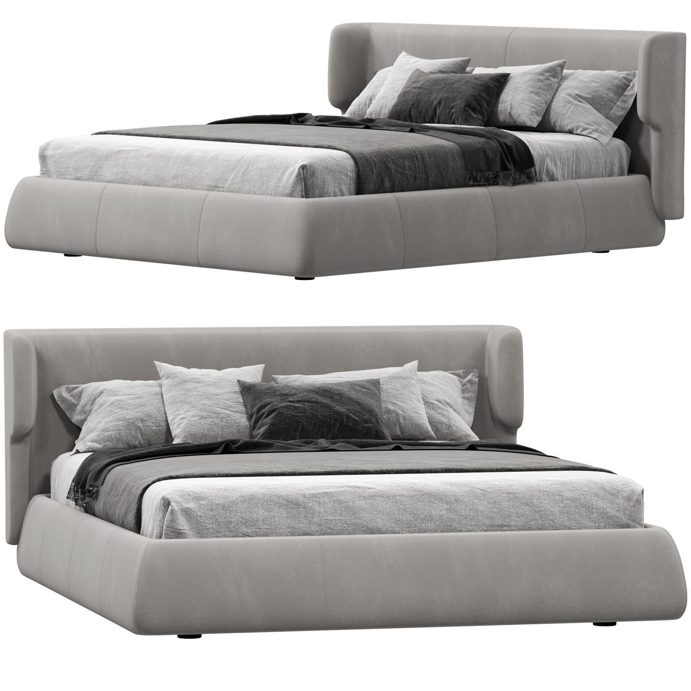 Ditre Italia Claire bed 3D model_5