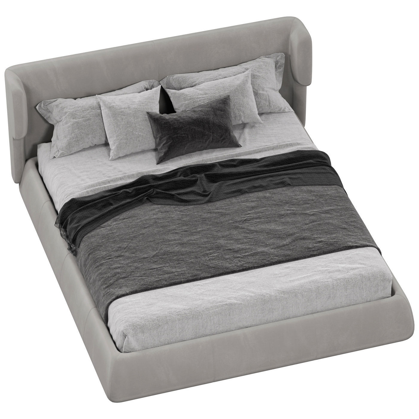 Ditre Italia Claire bed 3D model_1