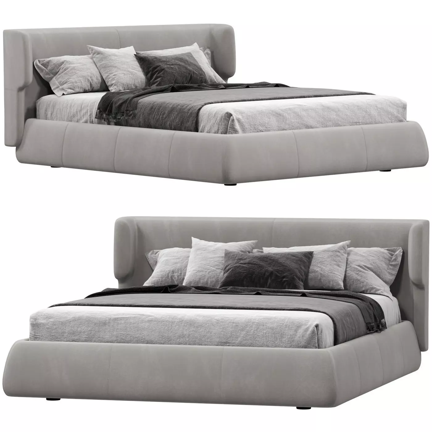 Ditre Italia Claire bed 3D model_0