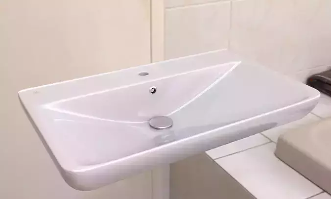 Washbasin bathroom sink on wall