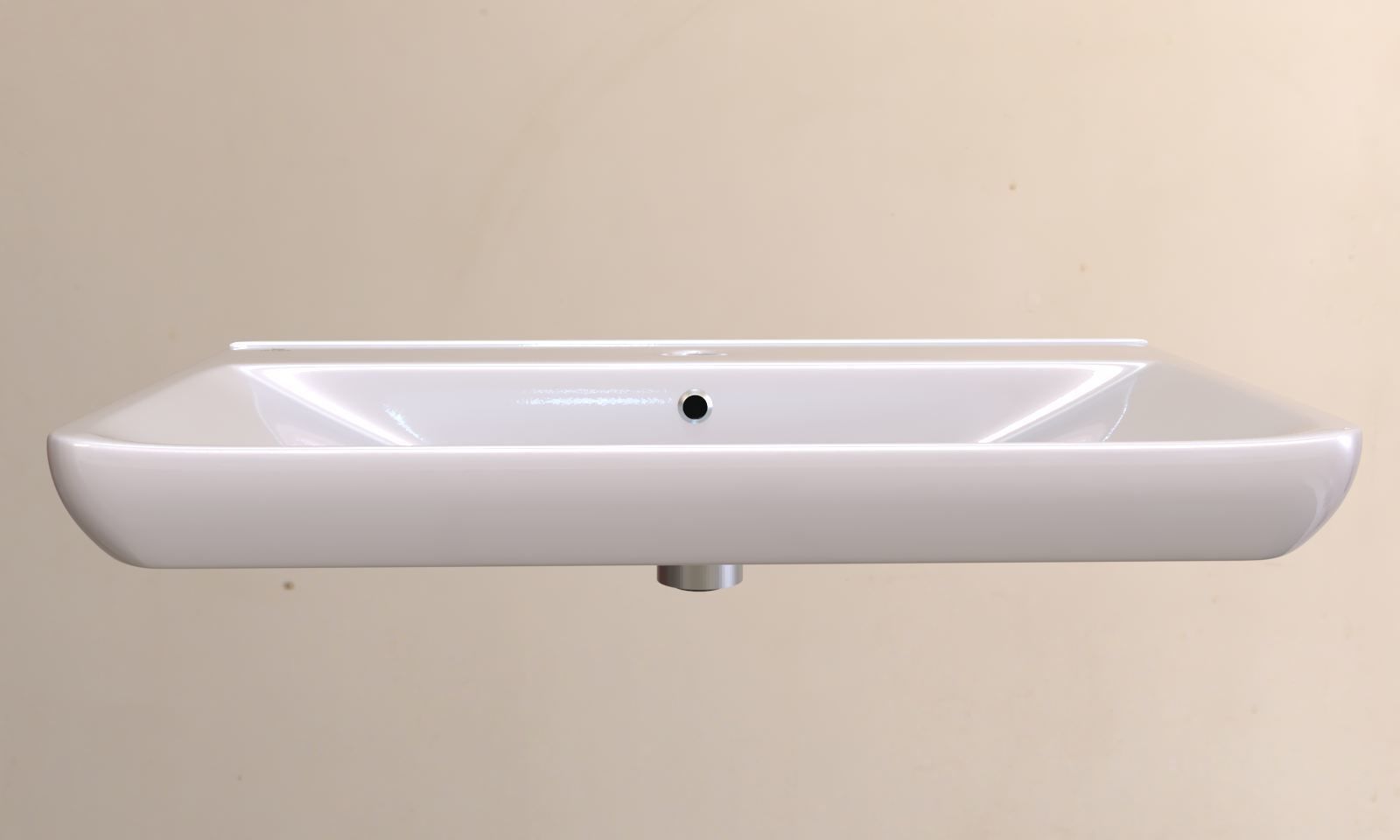 Washbasin bathroom sink on wall 3D model_2