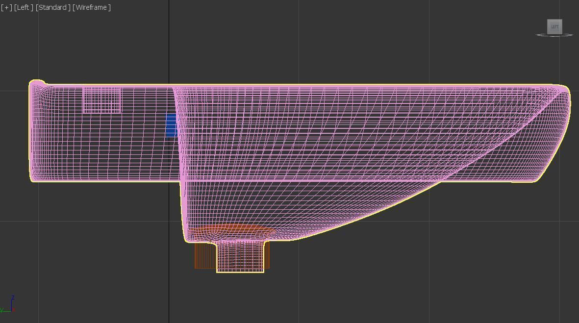 Washbasin bathroom sink on wall 3D model_4