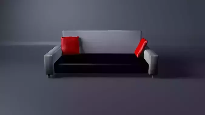 Modern Couch Sofa  Low-poly 3D model