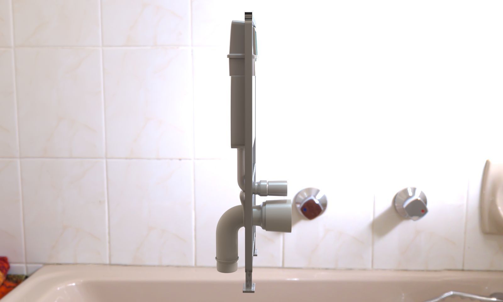 Flush tanks for hidden mounting 3D model_1