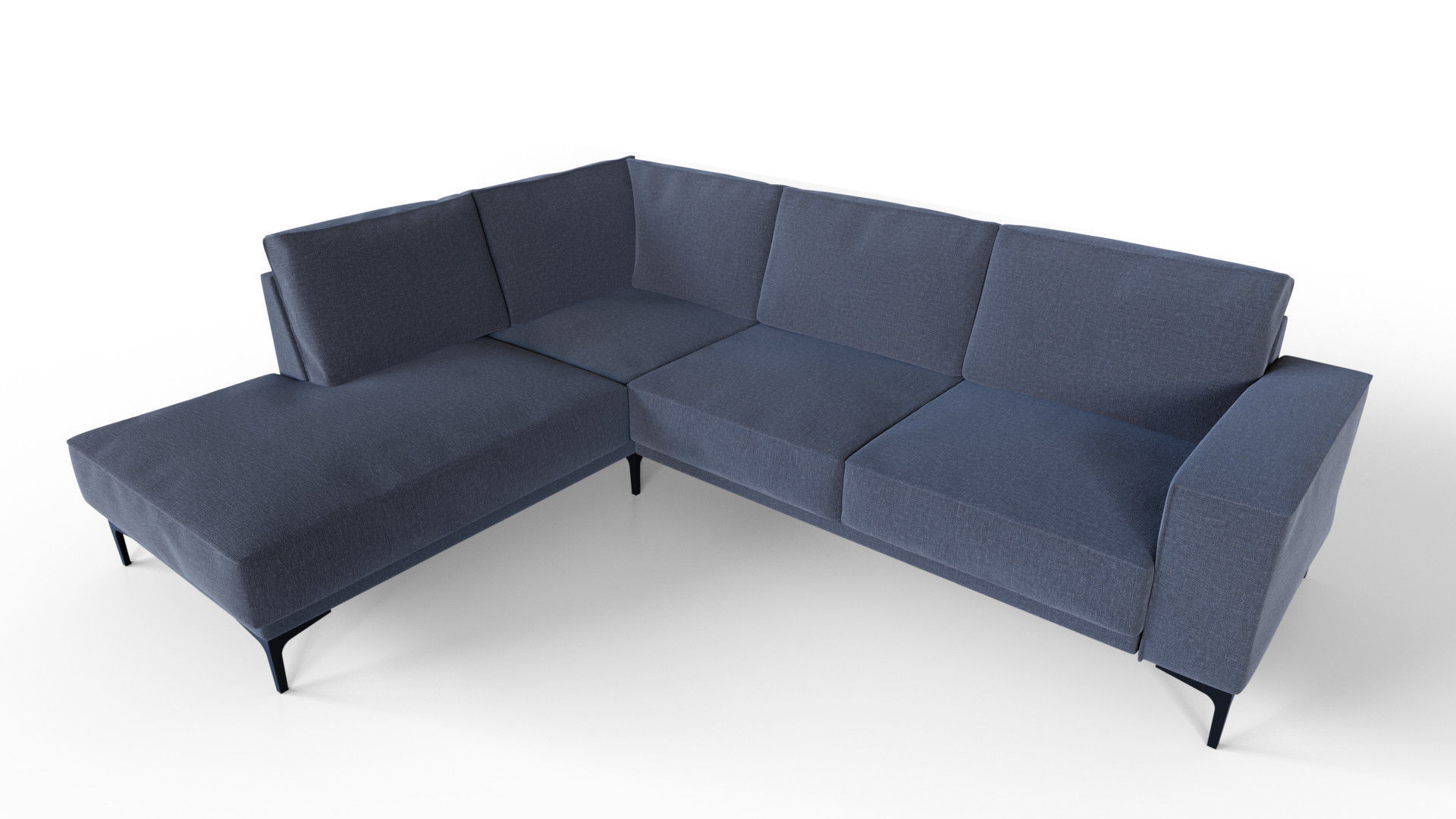 Modern Minimalistic Corner Sofa 3D model_1