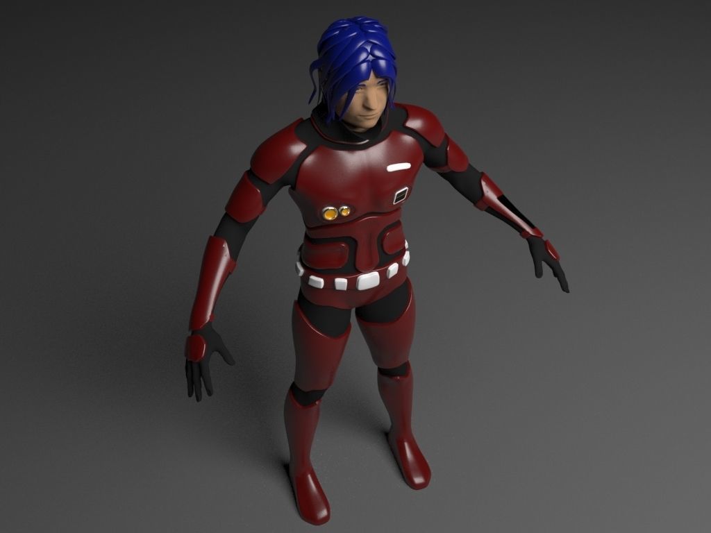 Future Soldier Low-poly 3D model_4