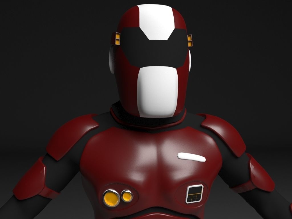 Future Soldier Low-poly 3D model_7