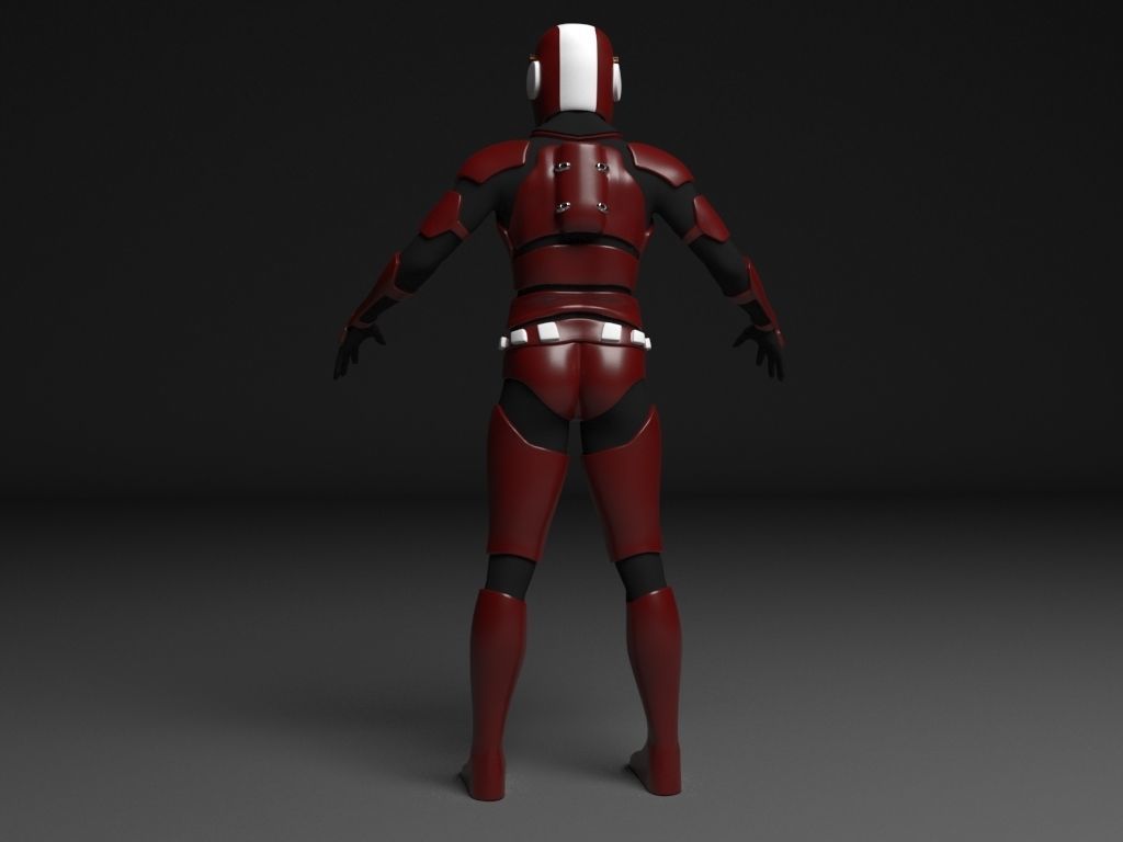 Future Soldier Low-poly 3D model_5