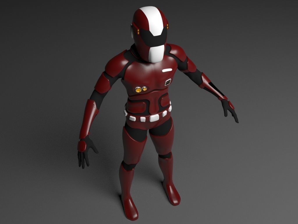 Future Soldier Low-poly 3D model_3