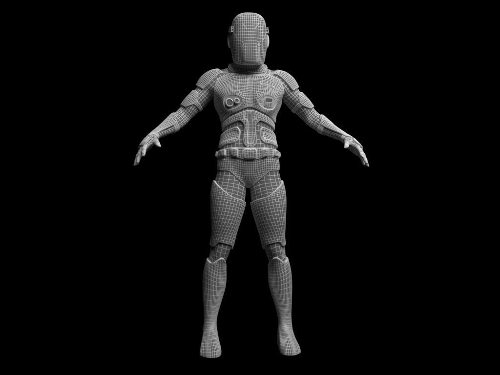 Future Soldier Low-poly 3D model_11