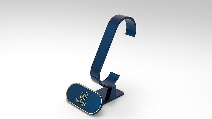 Watch-Stand-Holder pair of gold and silver hooks 3D print model