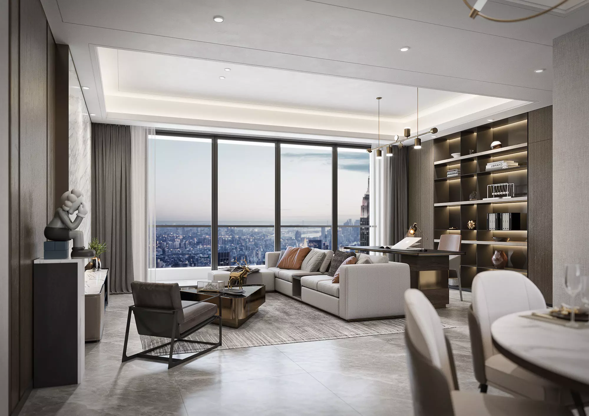 Modern living room 3D model_0