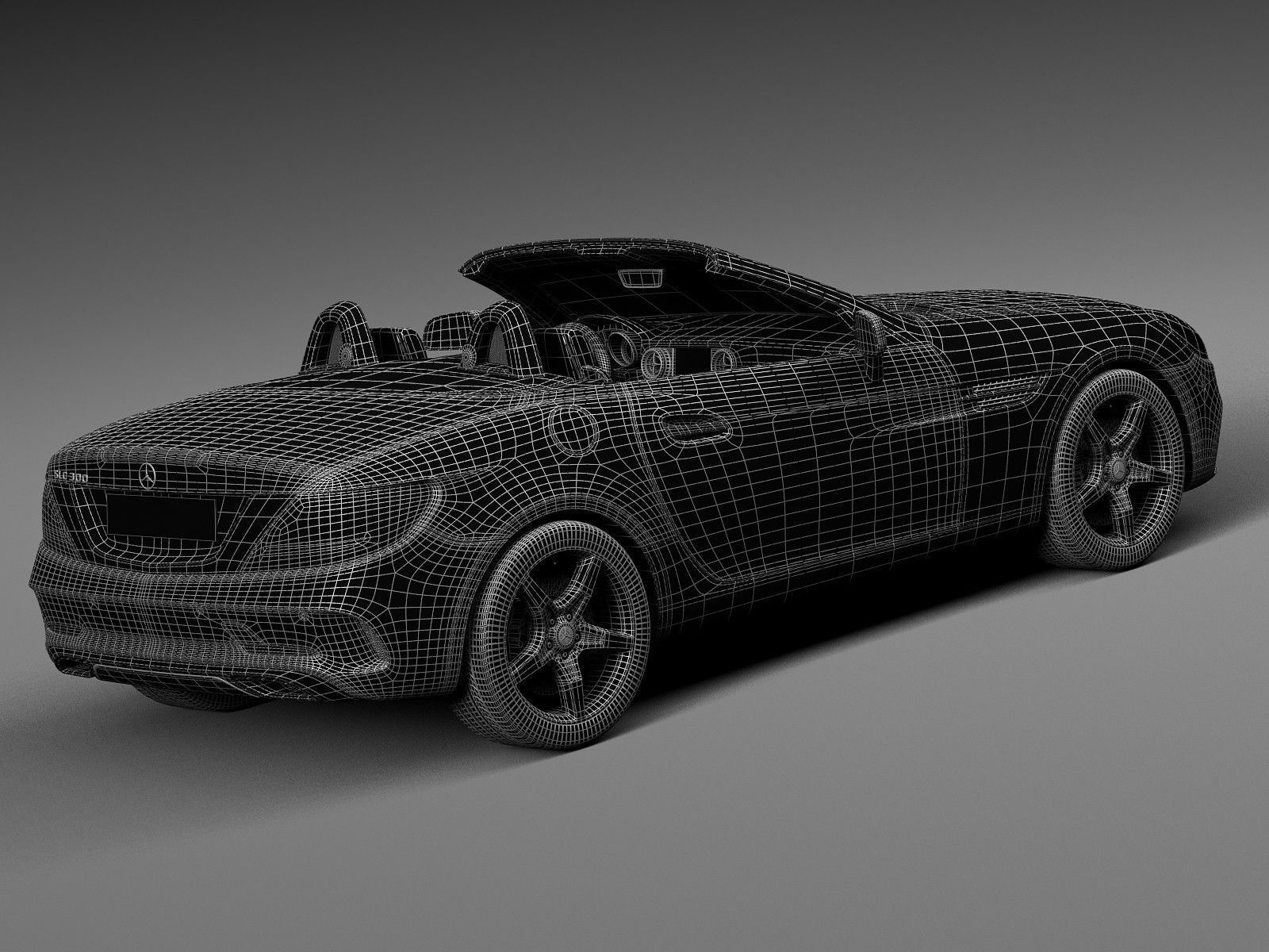 Mercedes-Benz SLC 2017 3D model_17