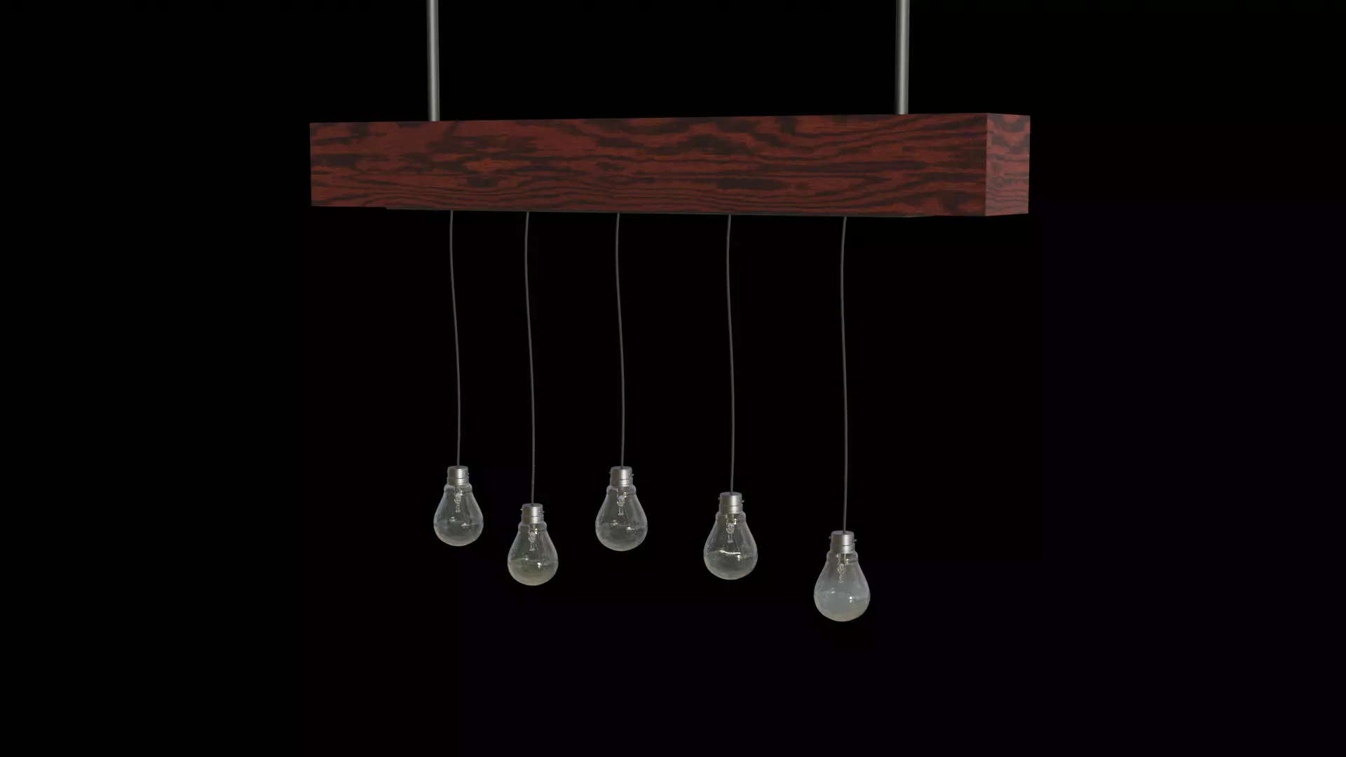 Ceilinglamp light fixture with five glass balls hanging from it Free 3D model_0