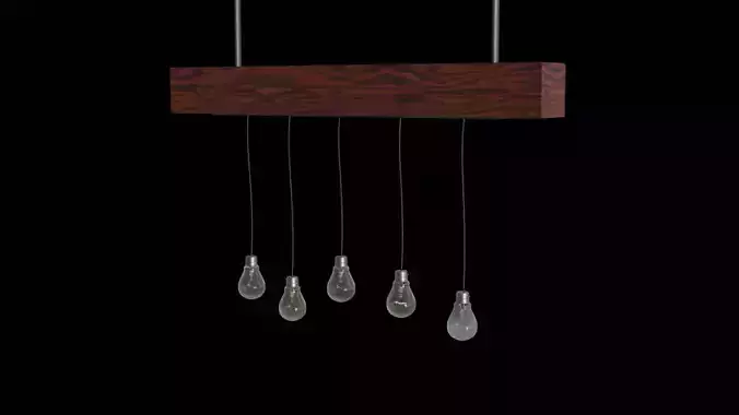 Ceilinglamp light fixture with five glass balls hanging from it