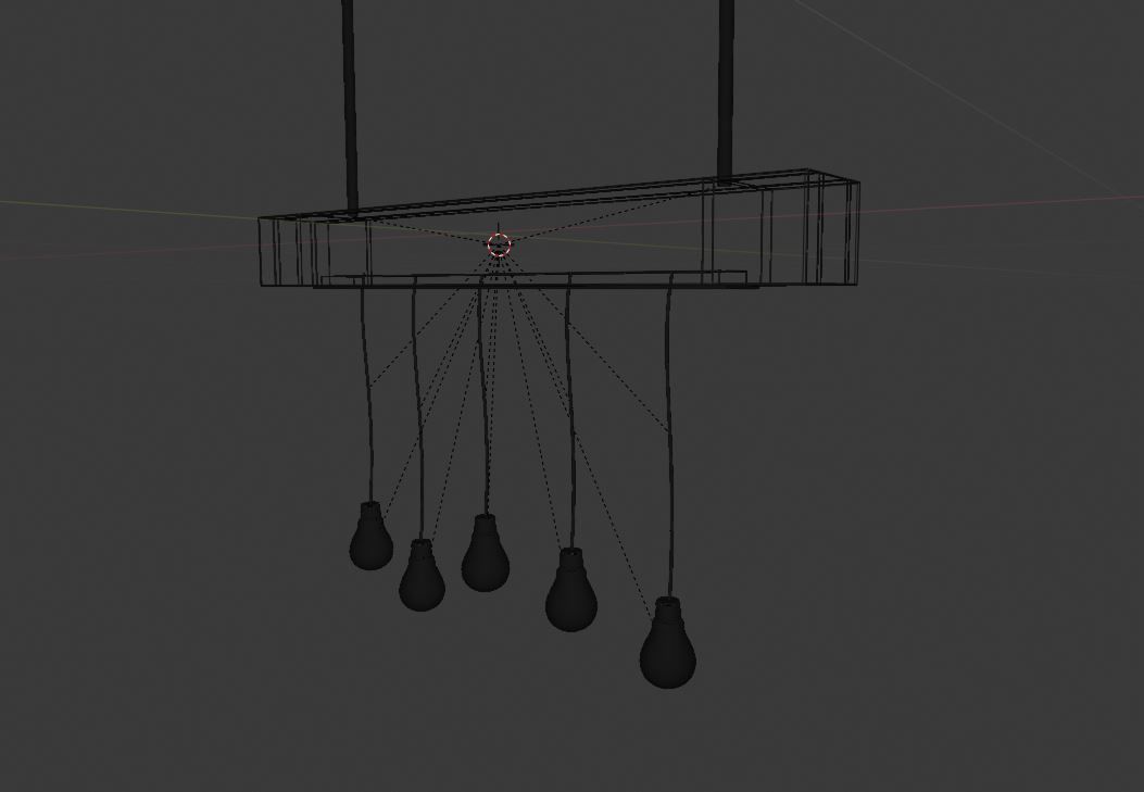 Ceilinglamp light fixture with five glass balls hanging from it Free 3D model_6