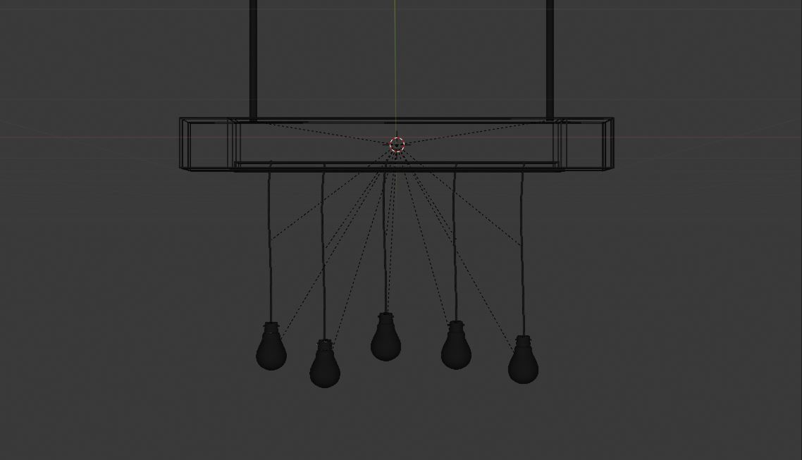 Ceilinglamp light fixture with five glass balls hanging from it Free 3D model_5