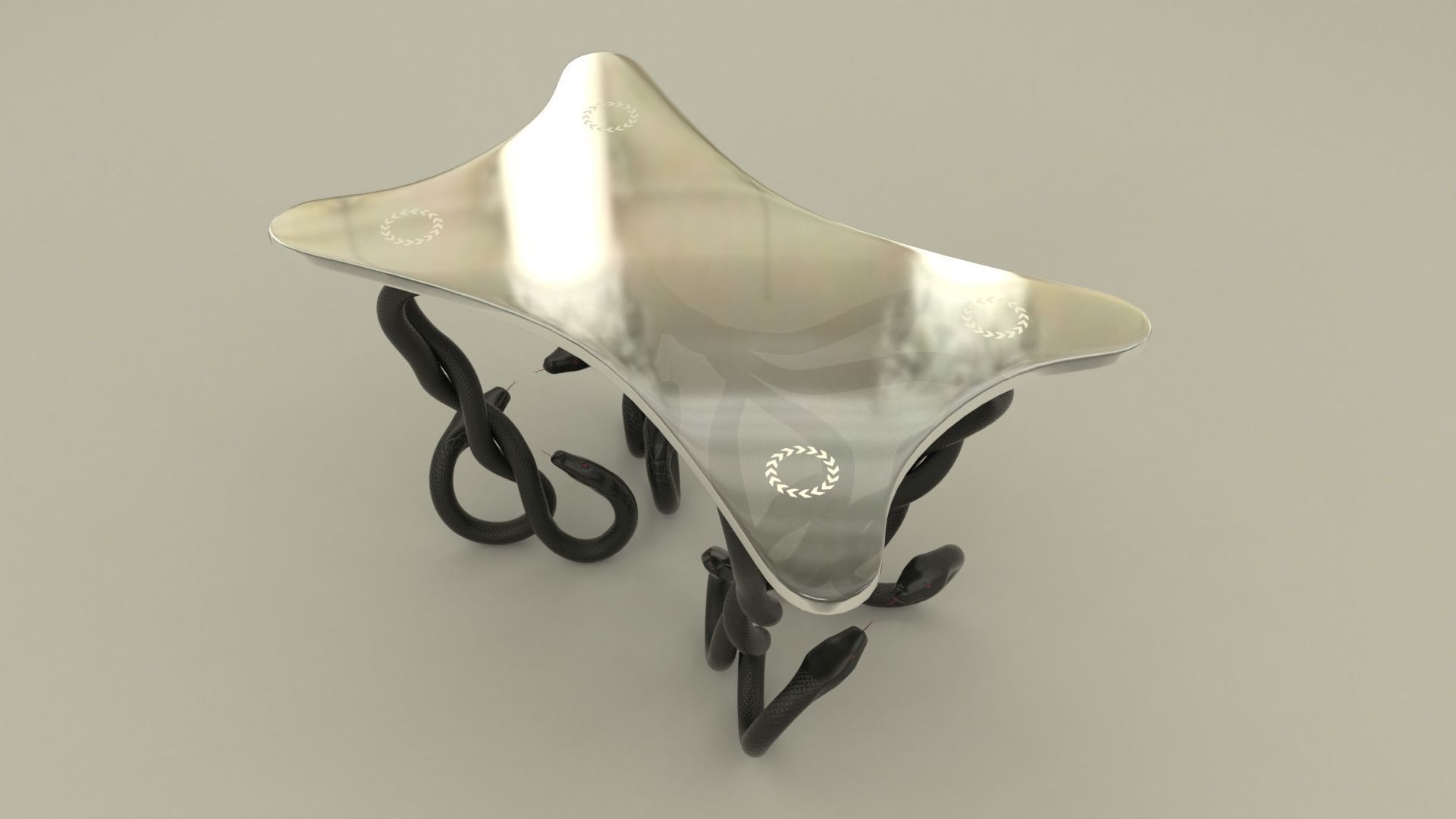 Snake table 3D model_1