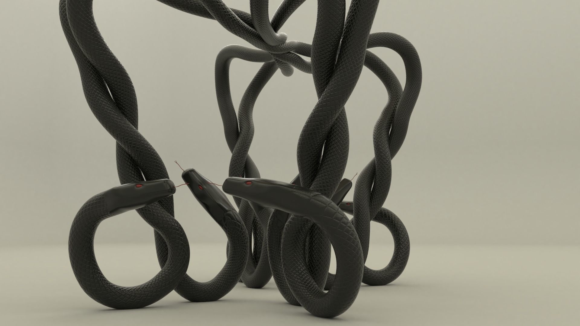 Snake table 3D model_6