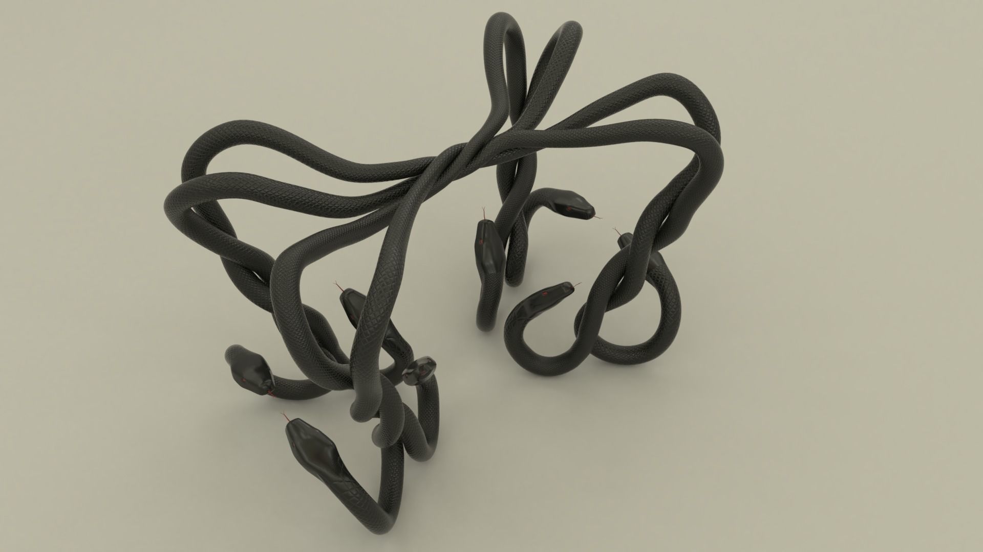 Snake table 3D model_5