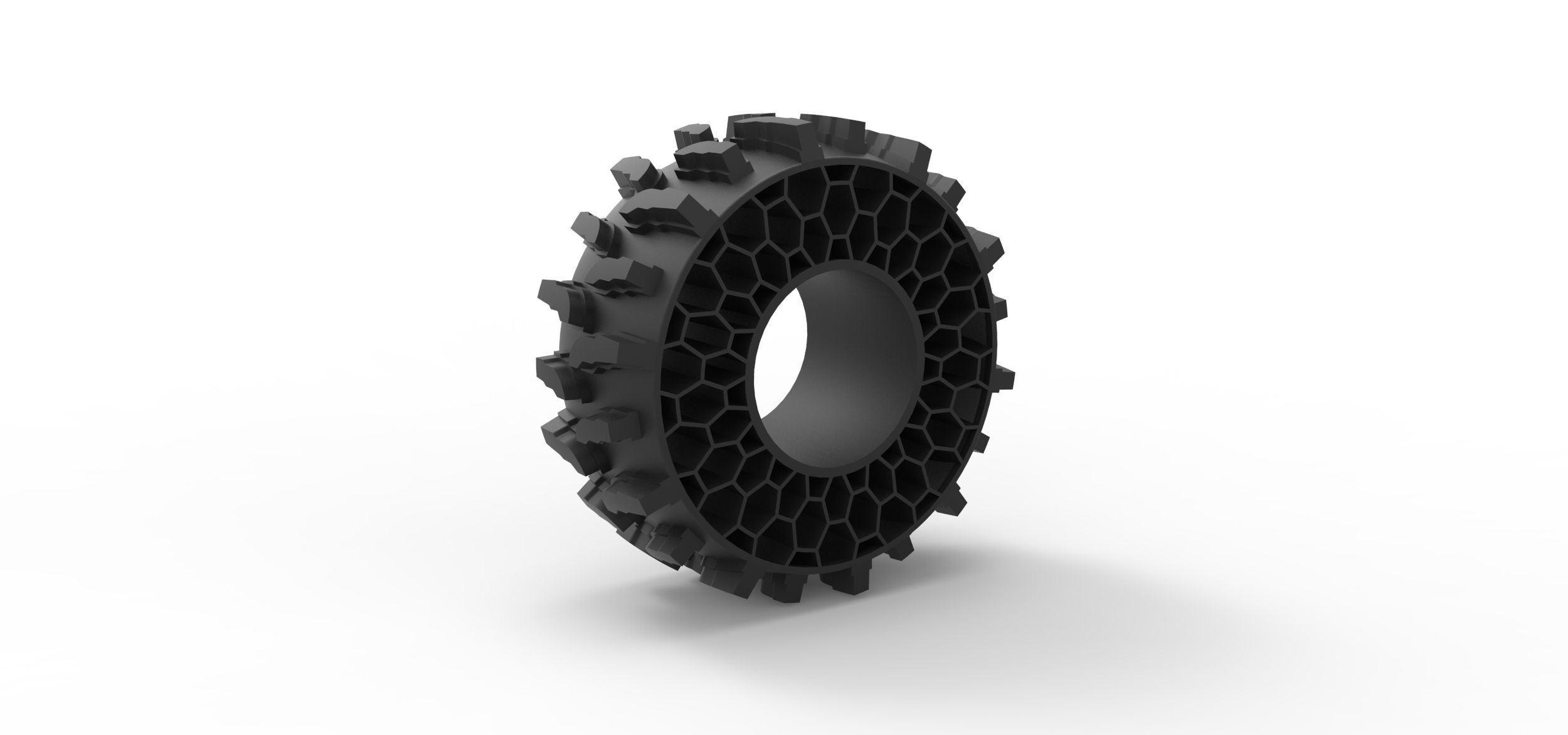 Offroad Twheel tire for flexible filament 3D print model_4
