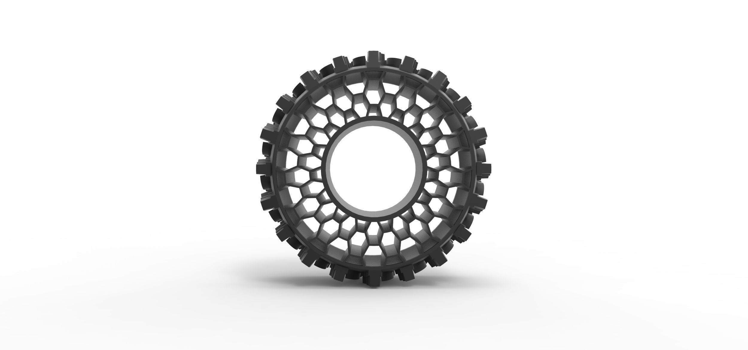Offroad Twheel tire for flexible filament 3D print model_3