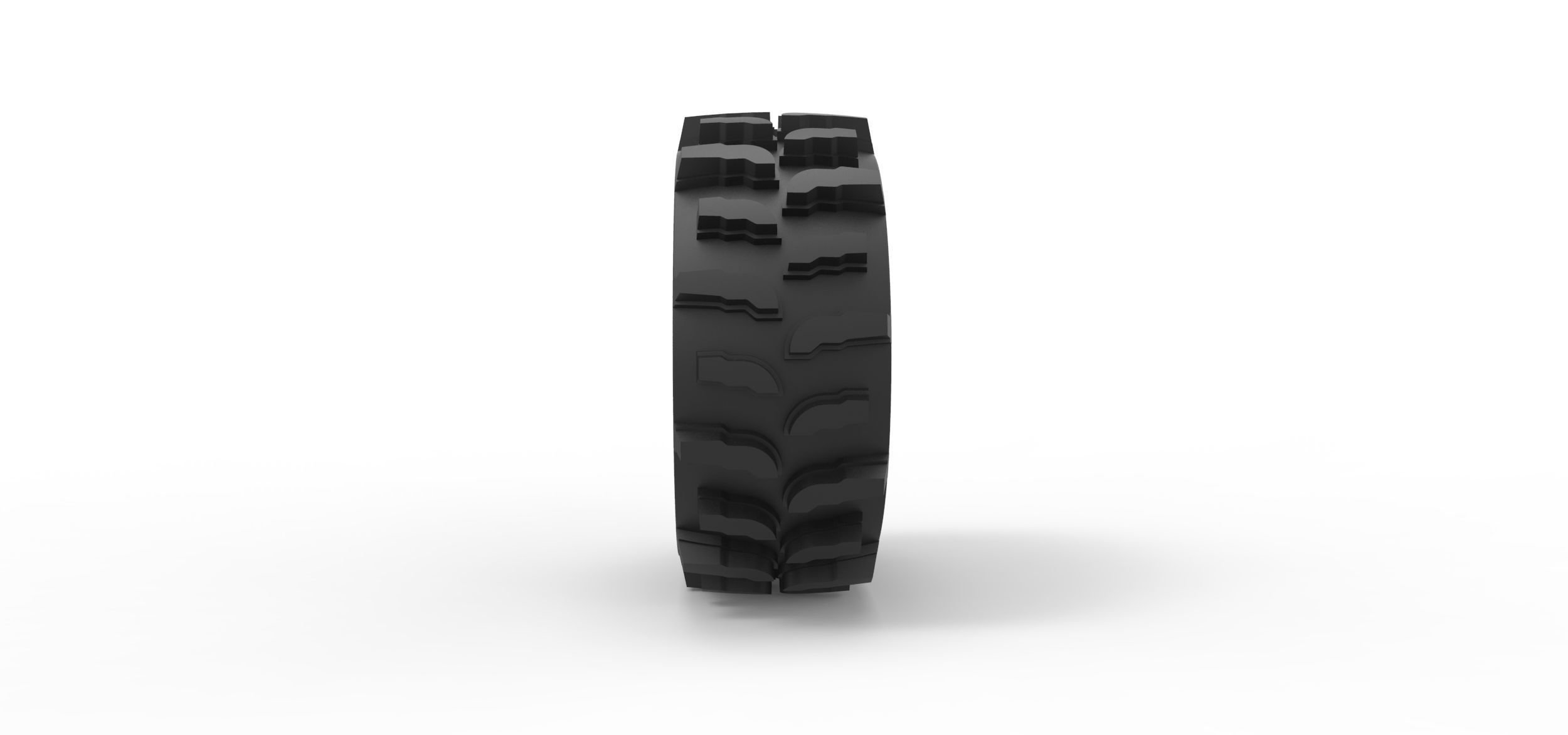 Offroad Twheel tire for flexible filament 3D print model_2