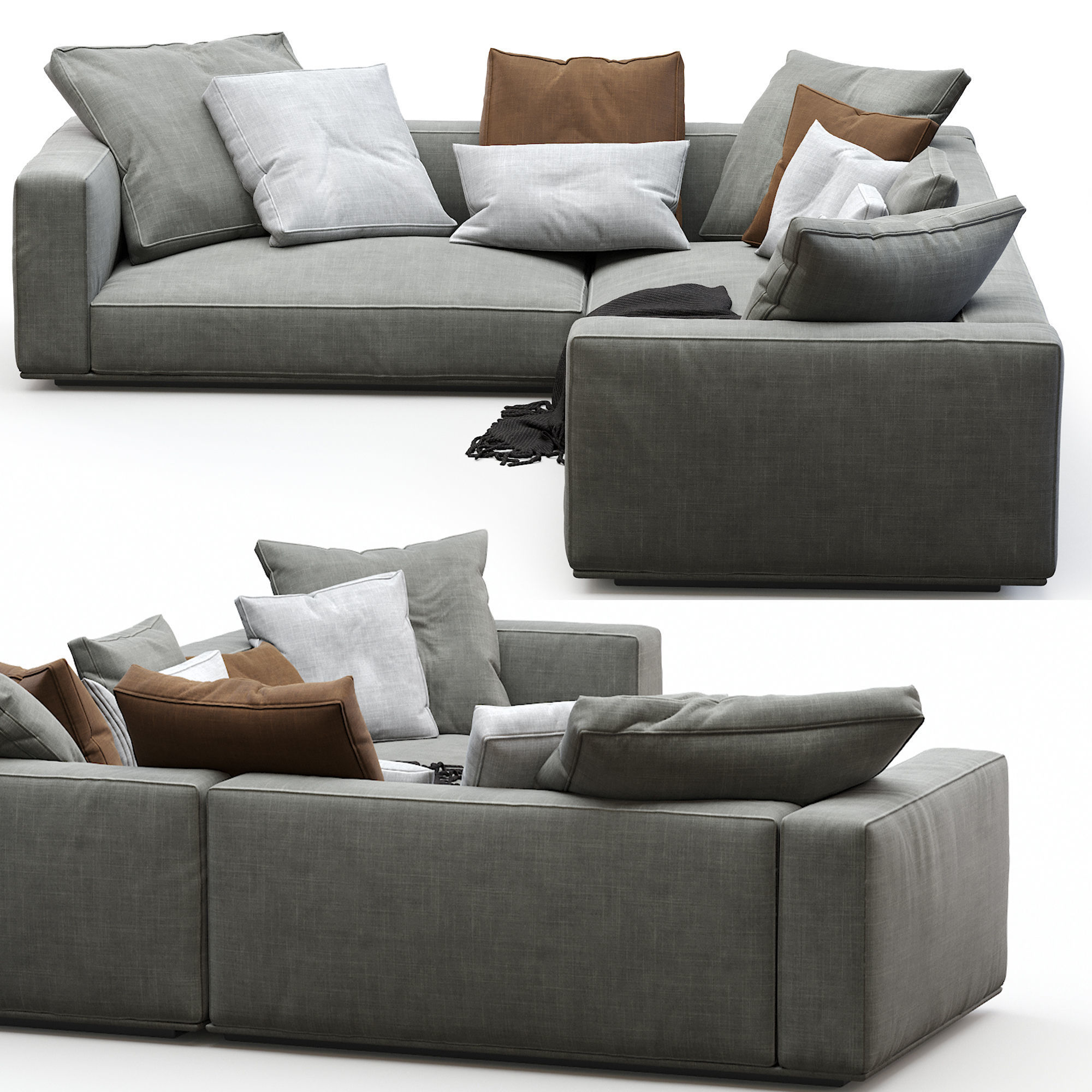 Flexform Sofa Grandemare 3D model_1