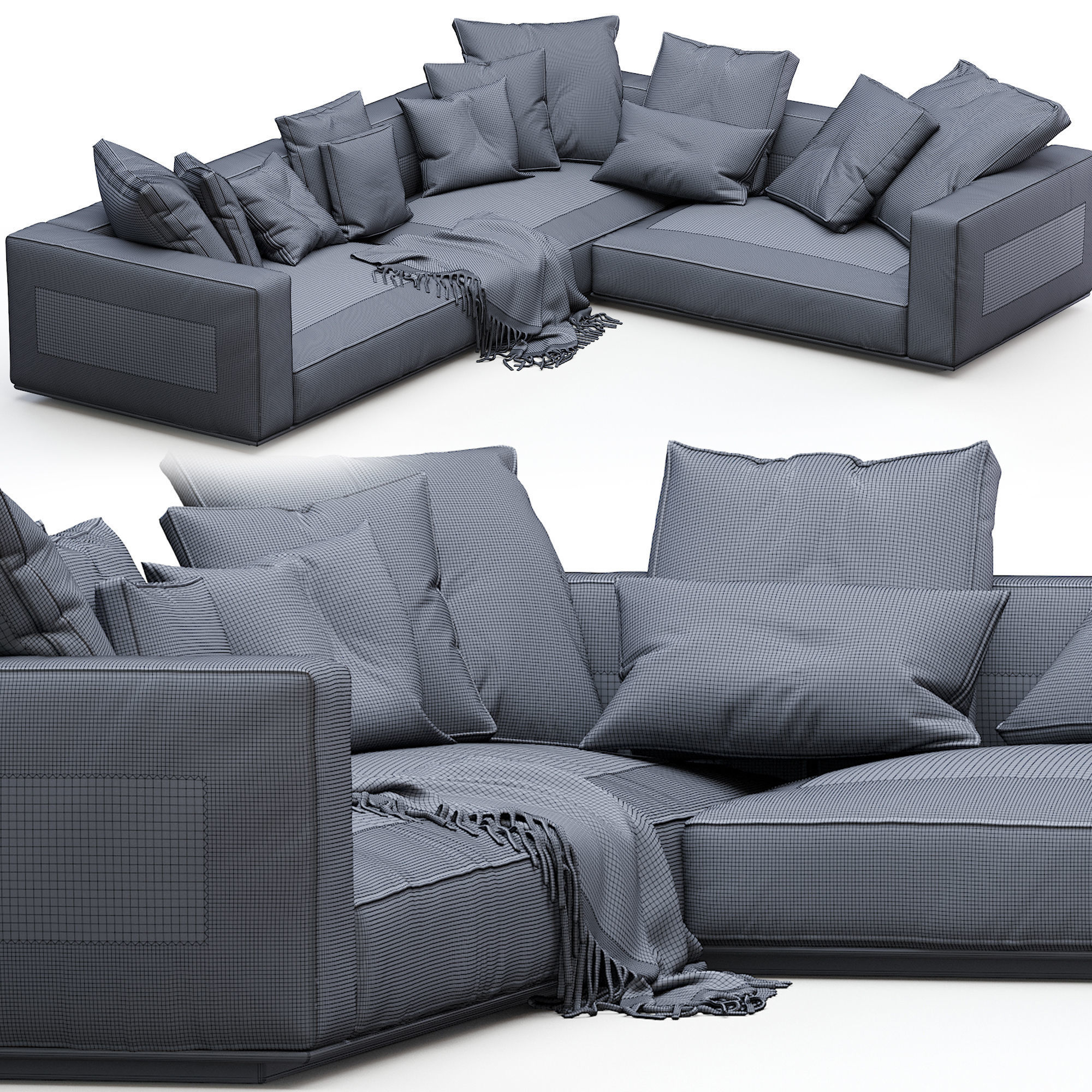 Flexform Sofa Grandemare 3D model_4