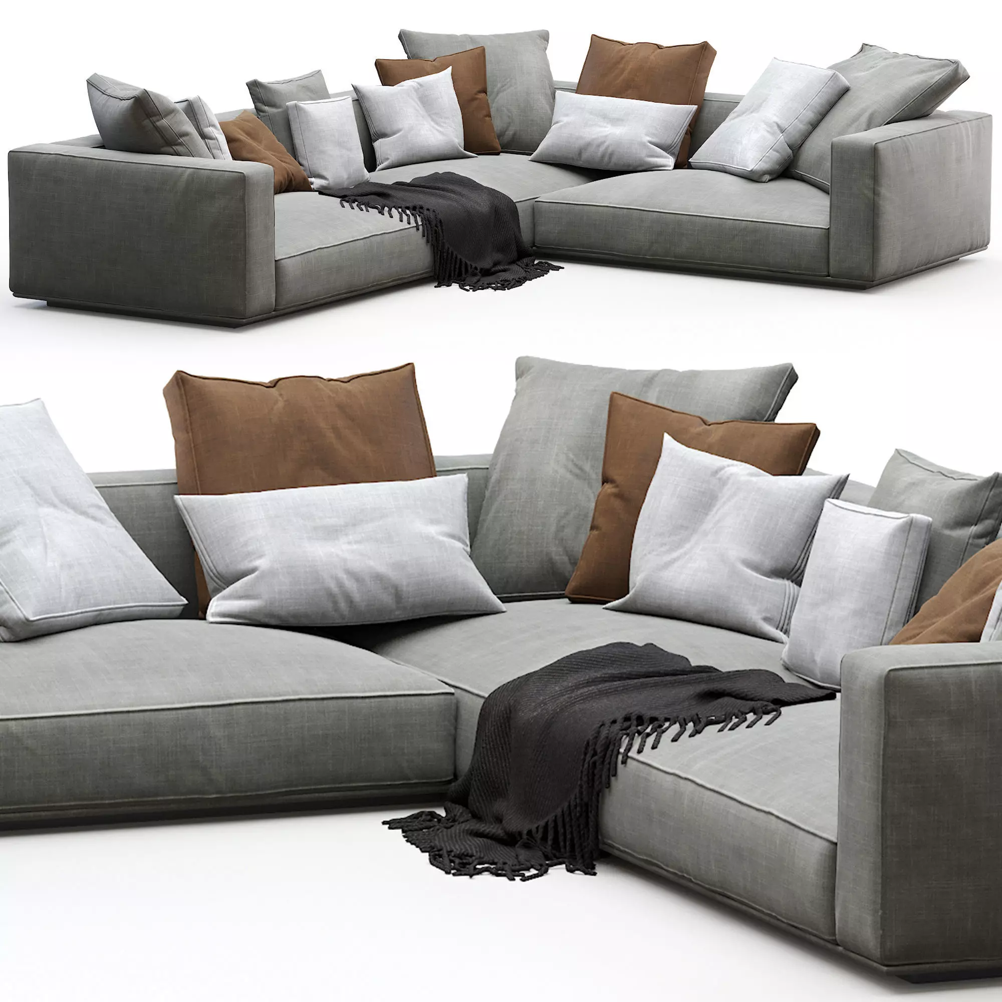 Flexform Sofa Grandemare 3D model_0