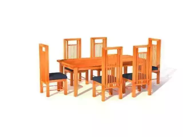 Wooden Dinning Table 3D print model