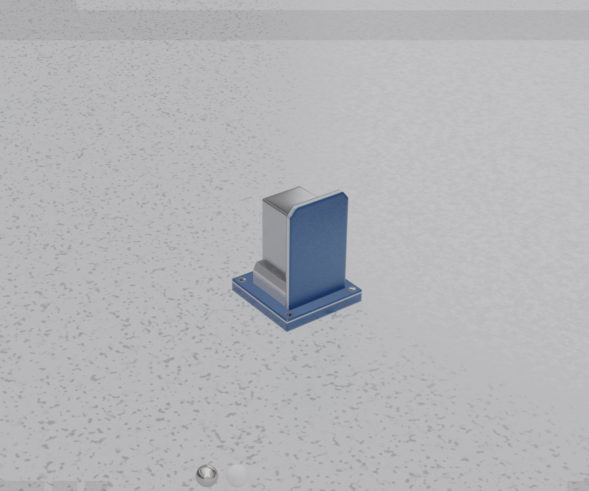 Street Light 8 Bollard 200mm Futuristic Blue Version 2 Low-poly 3D model_74