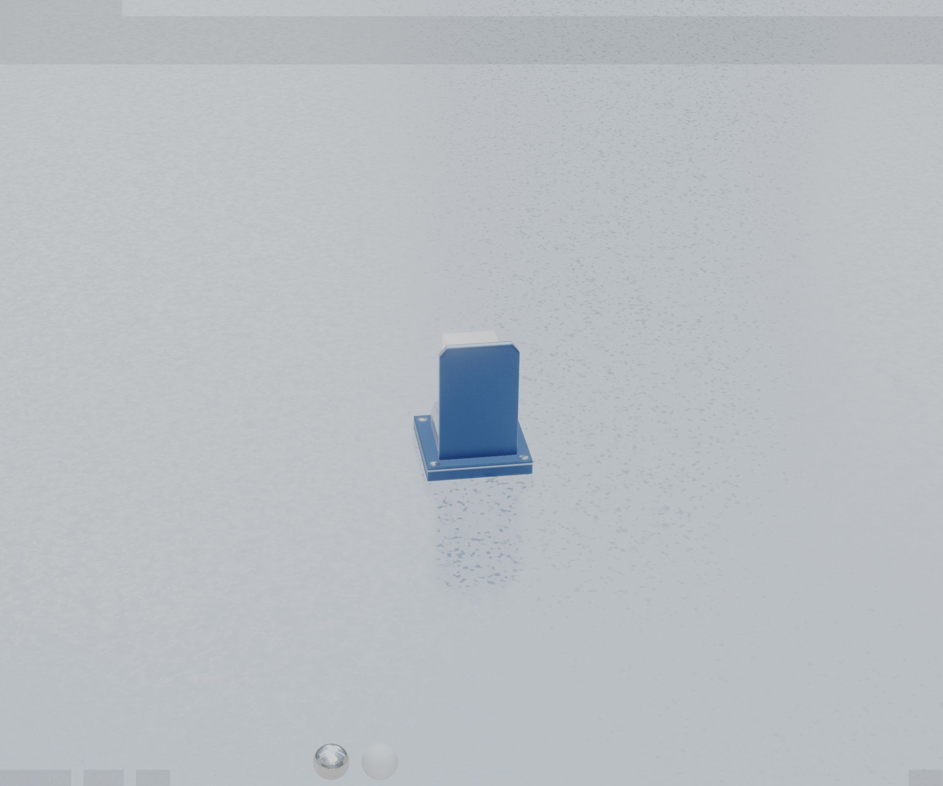 Street Light 8 Bollard 200mm Futuristic Blue Version 2 Low-poly 3D model_78