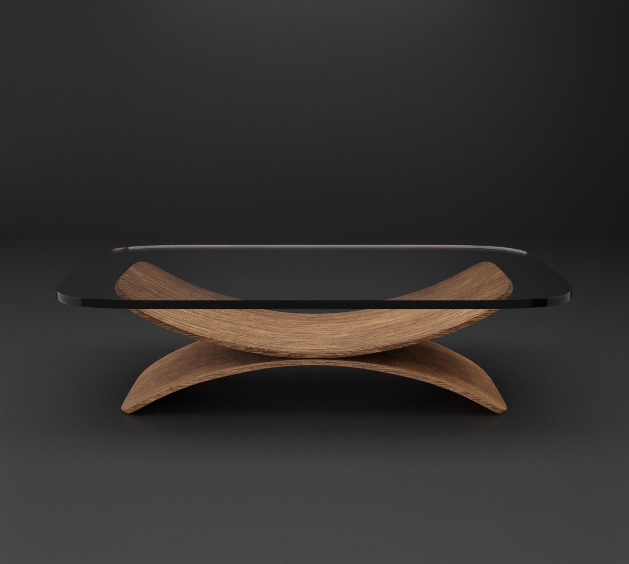 Modern Contemporary  Coffee Table Free low-poly 3D model_1