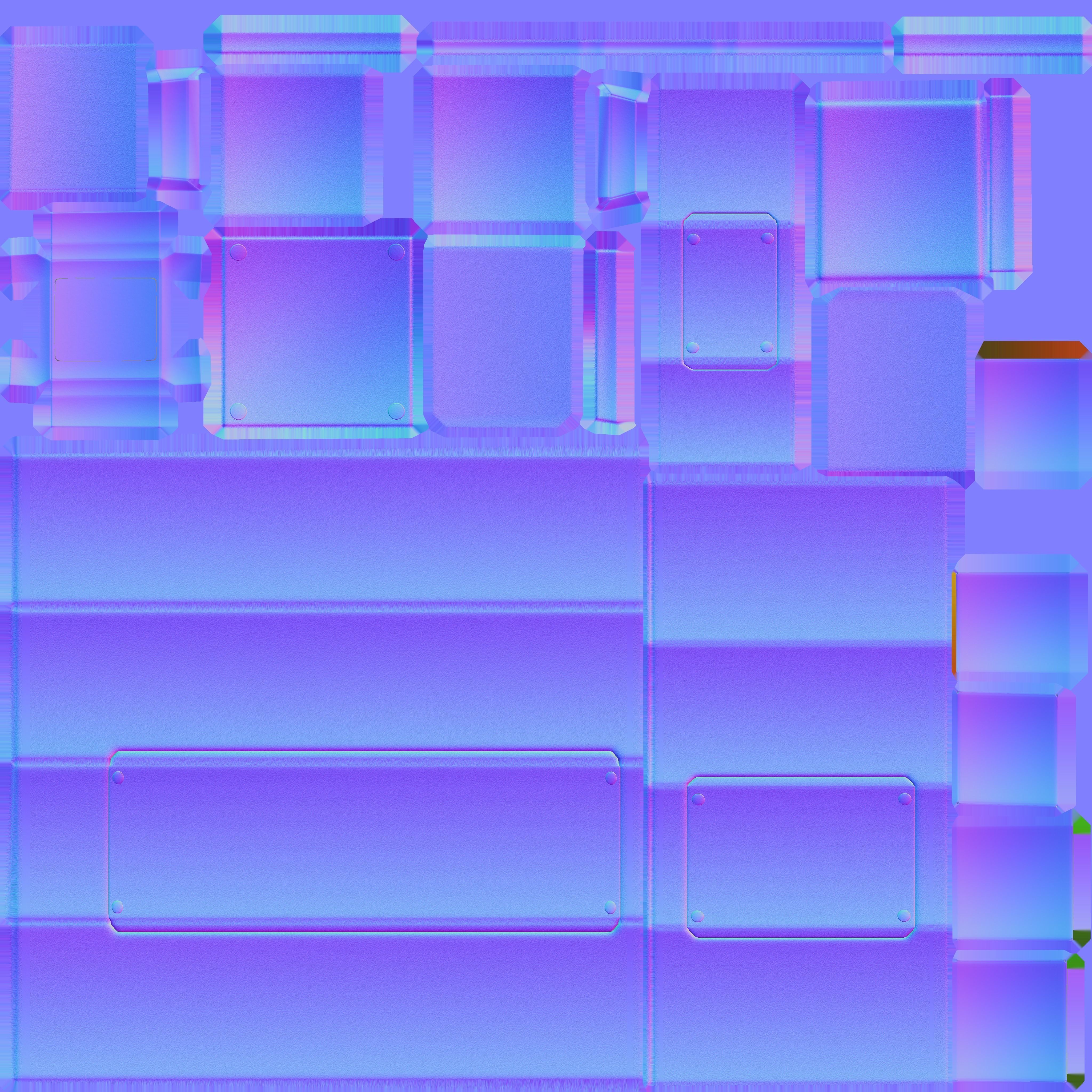 Street Light 8 Bollard 500 mm Futuristic Blue Version 2 Low-poly 3D model_103