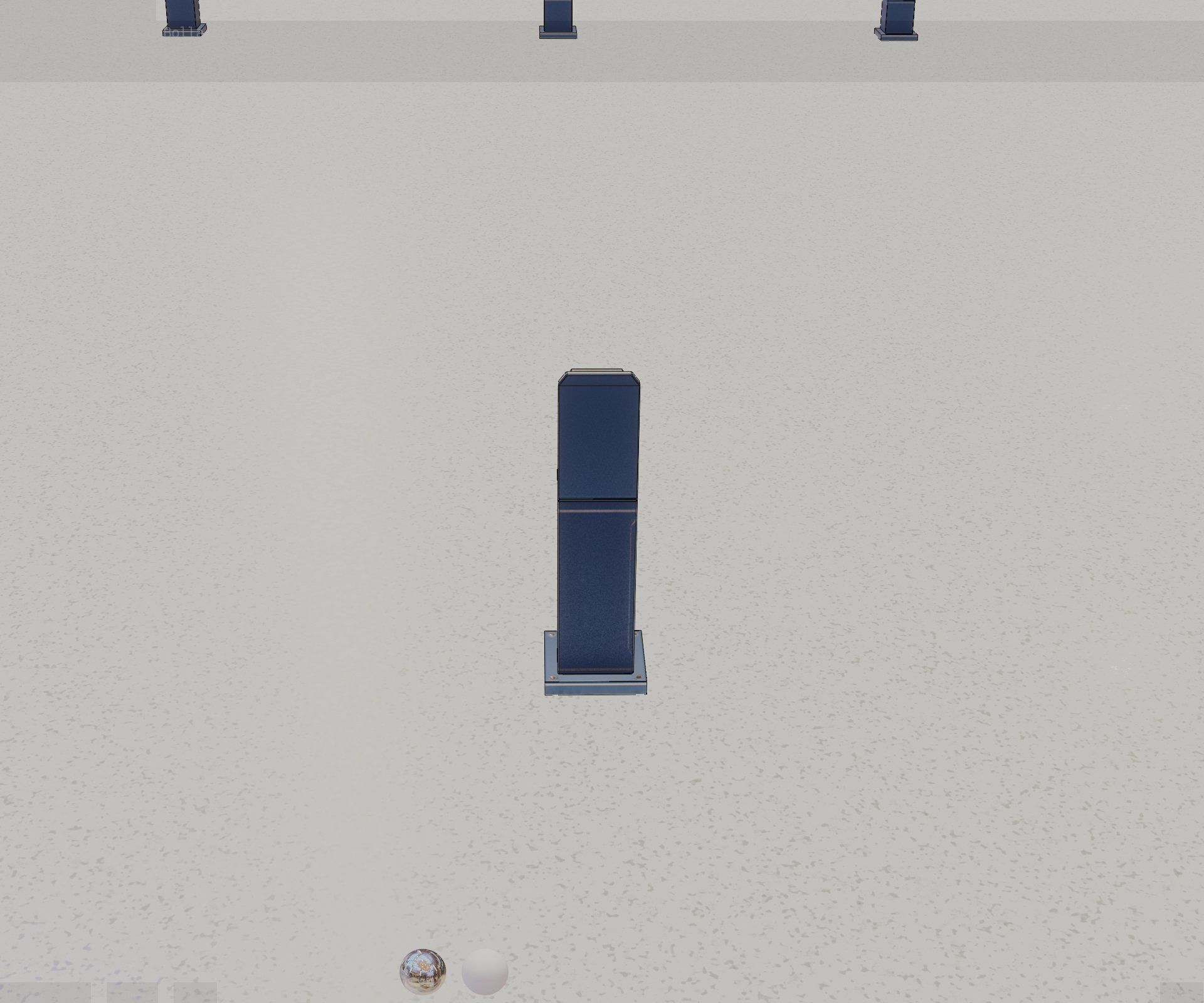 Street Light 8 Bollard 500 mm Futuristic Blue Version 2 Low-poly 3D model_72