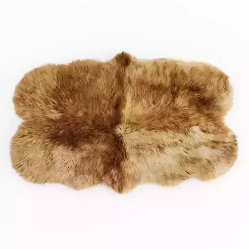 Animal Skin Sheepskin Rug 3D model