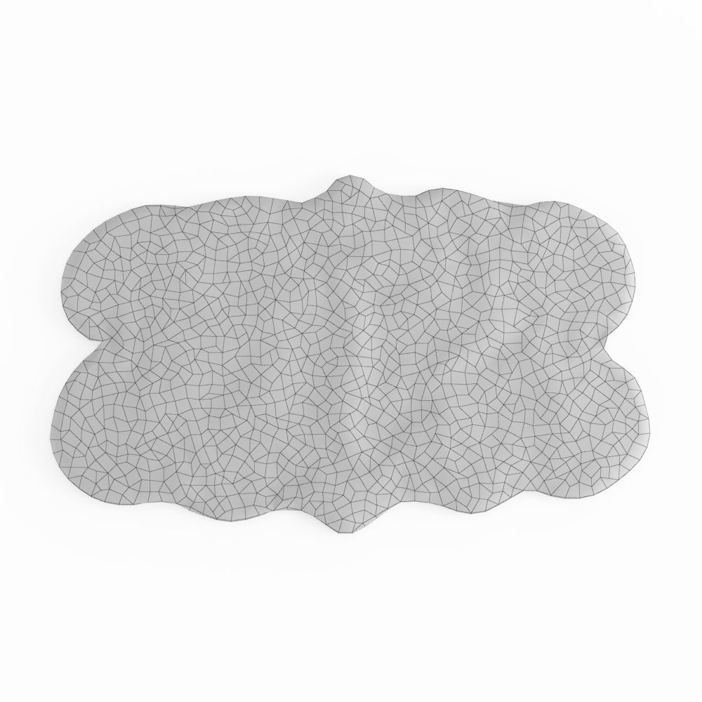 Animal Skin Sheepskin Rug 3D model_4