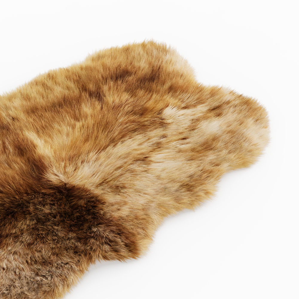 Animal Skin Sheepskin Rug 3D model_3