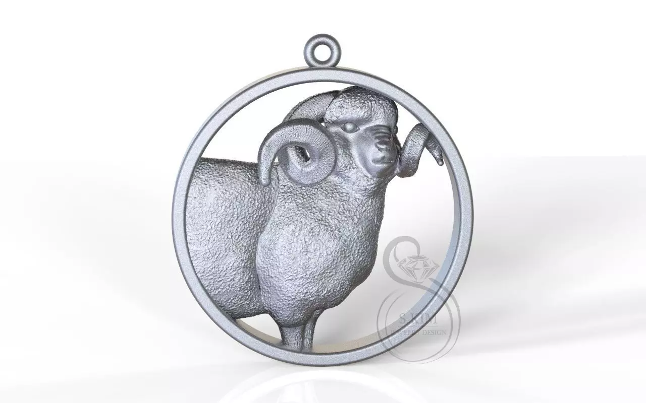 Aries in round 3D print model_1