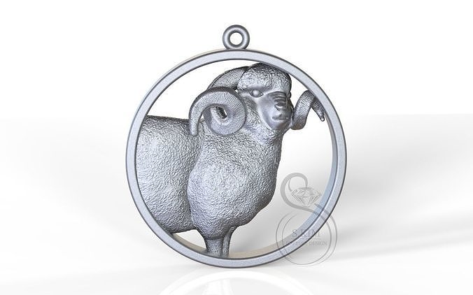 Aries in round 3D print model