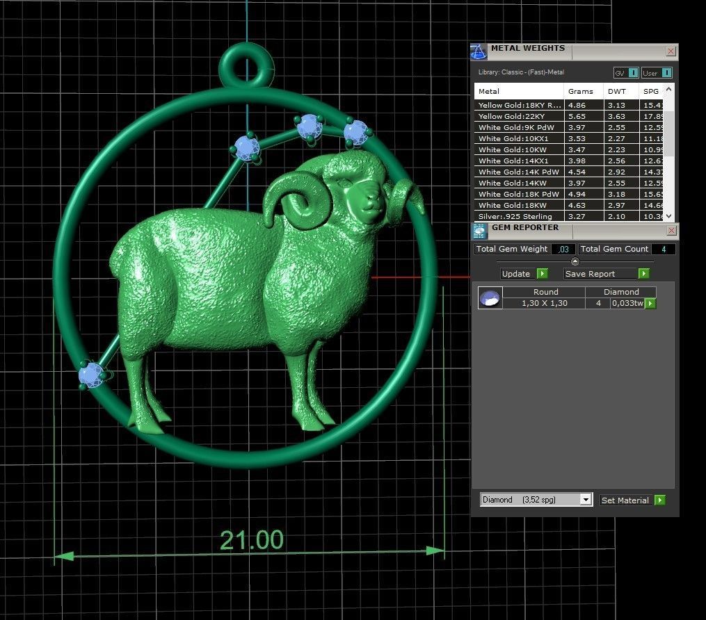 Aries constellation 3D print model_2