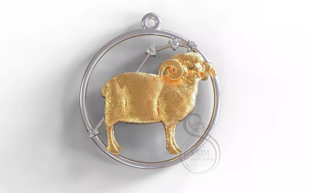 Aries constellation 3D print model_1