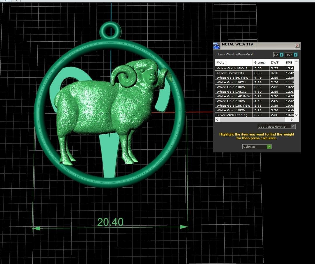 Aries symbol 3D print model_2